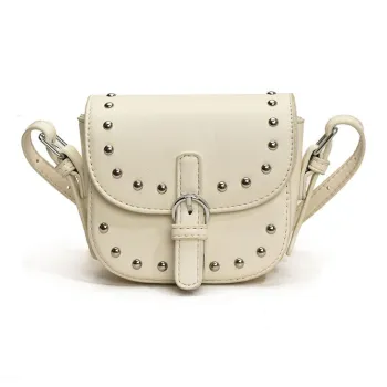 ROUNDOT PU Shoulder Bag Crossbody Bag Regular Women's Ecru/Silver/Black/Pink/Sky Blue/Brown