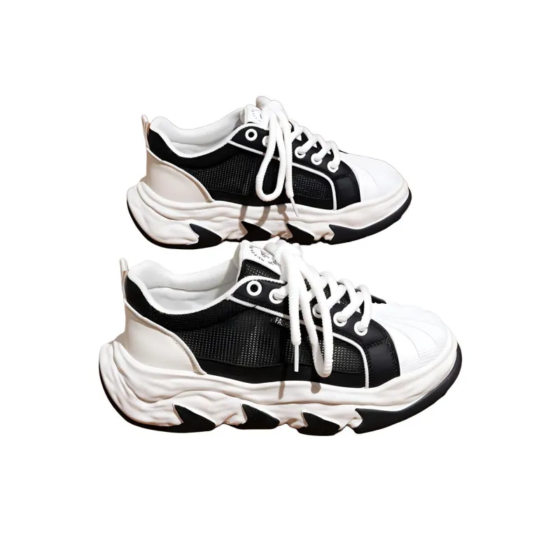 AMICNIEGD Breathable Anti Slip And Wear Resistant Low Top Chunky Sneakers Men's-2