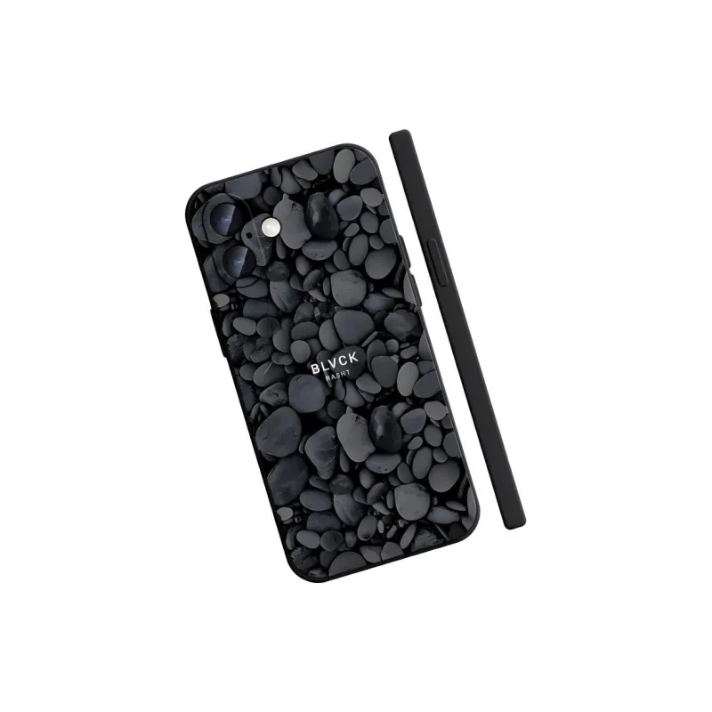 Wei Xin TPU Material Black Pebble Phone Cases Compatible With IPhone 16/15 Pro Max/Apple 13/14 Pro Max Collection-1