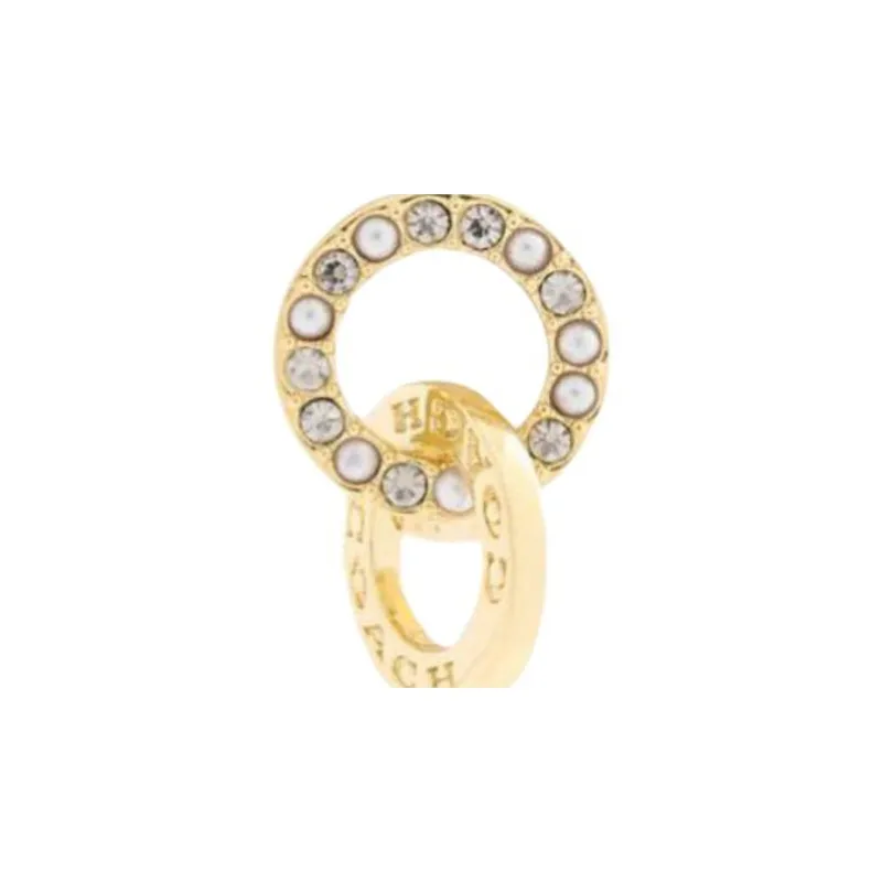 COACH Brass Plated Earrings Women's Gold-1