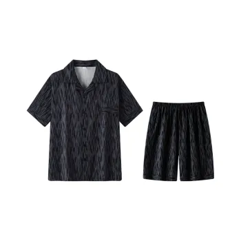 Qiao Ni Tong Pajama Set Men's Black