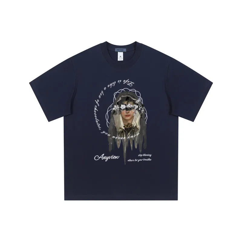Anyveiw Drop Shoulder Sleeve T Shirt Unisex-6