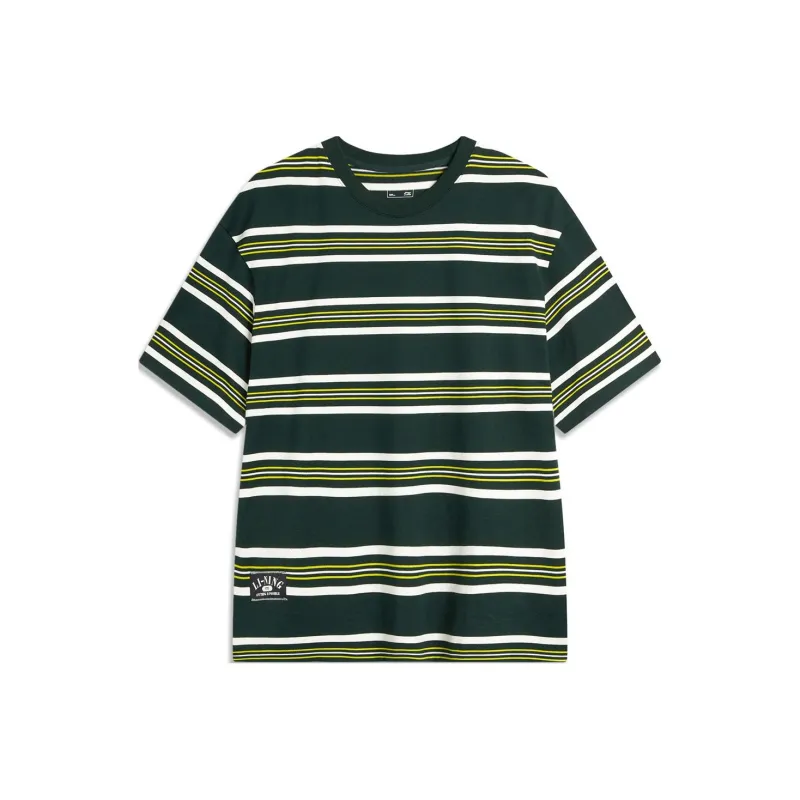 LiNing Weekend Youth T Shirt Unisex Vintage Green-0