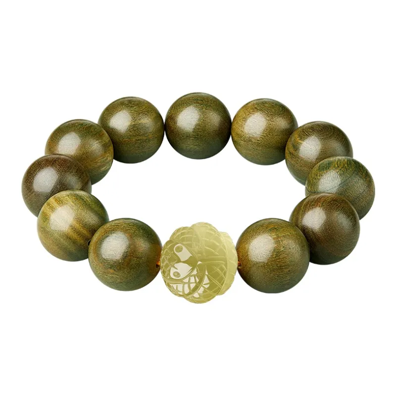 Moonstone Edge Green Sandalwood Bracelets Men's-10