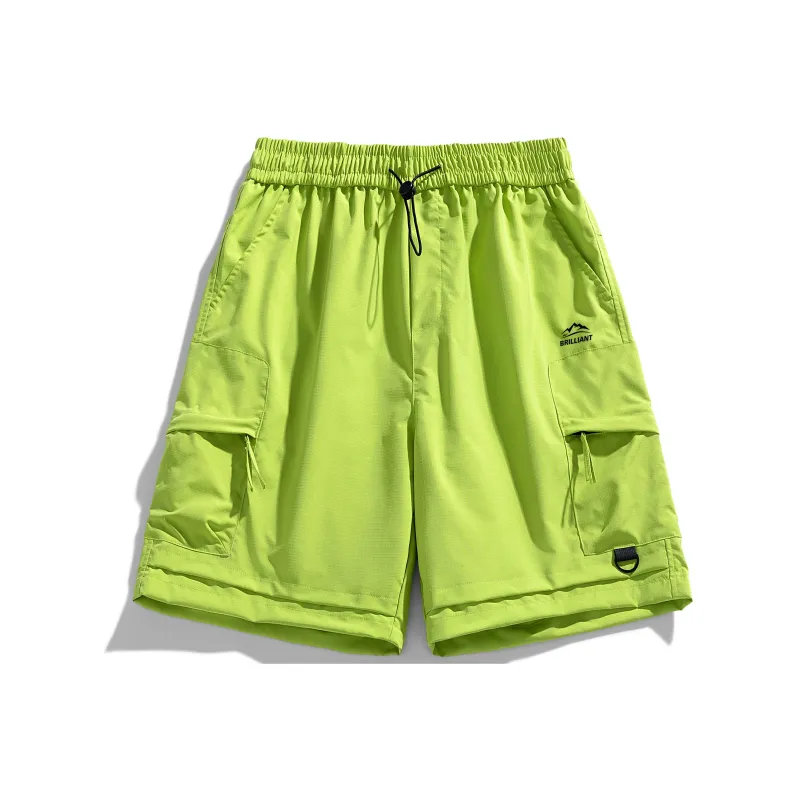 Warrior Huichao Riding The Wind Collection Cargo Shorts Unisex Dark Purple-21