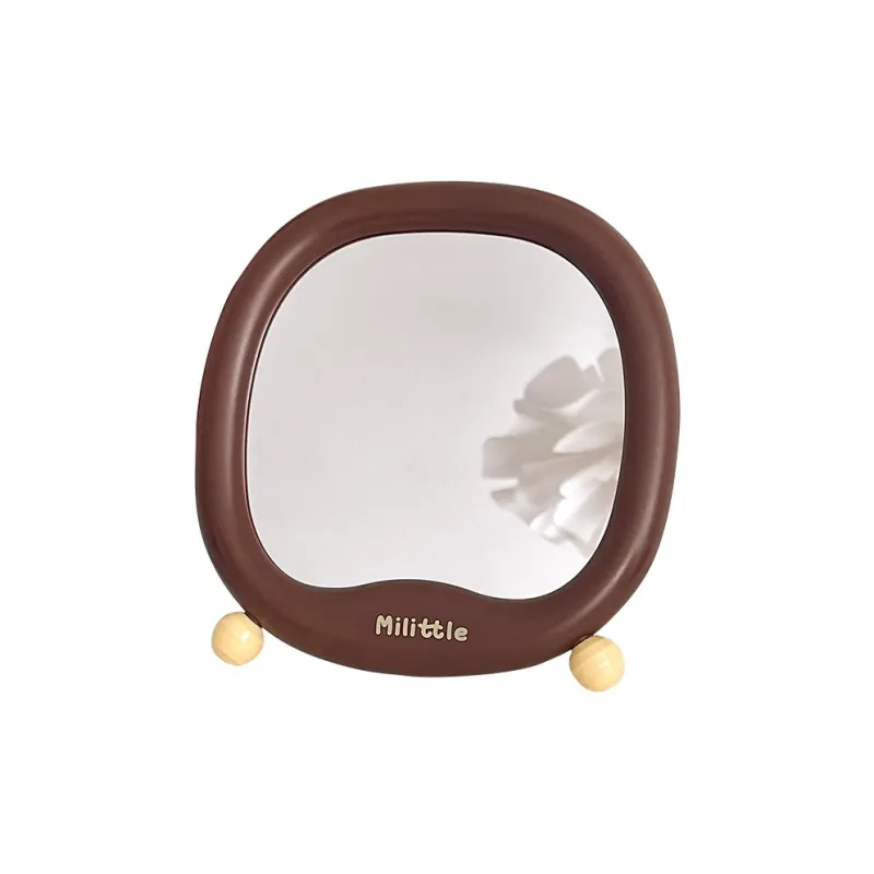 XIBI Little Tail Mirror Makeup Mirror Good Looking Desktop Stand Small Home Use Dormitory Office-4