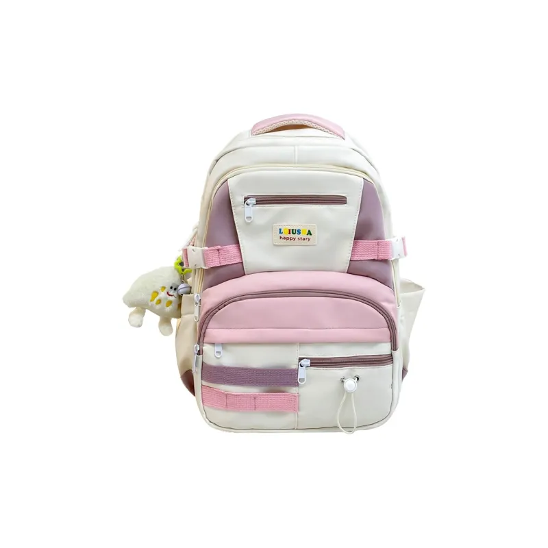 Deli Bear Nylon Backpack Unisex Red & Yellow/Blue & Green/Pink & Purple/Black-10