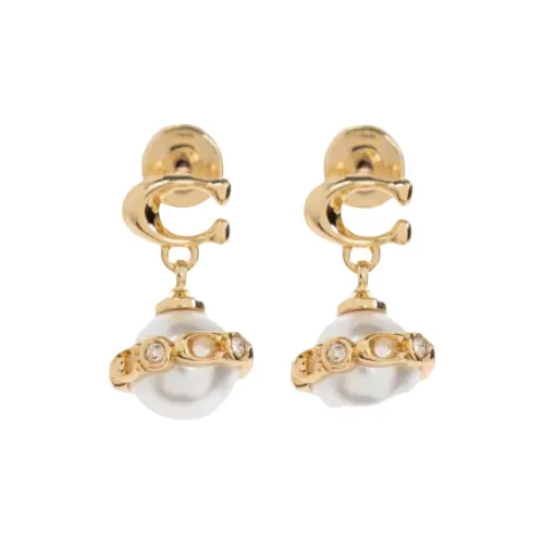 COACH Signature Pearl Drop Earrings