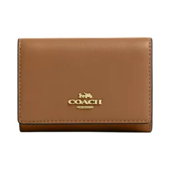 COACH Delicate Calfskin Wallet Micro Women's Brown