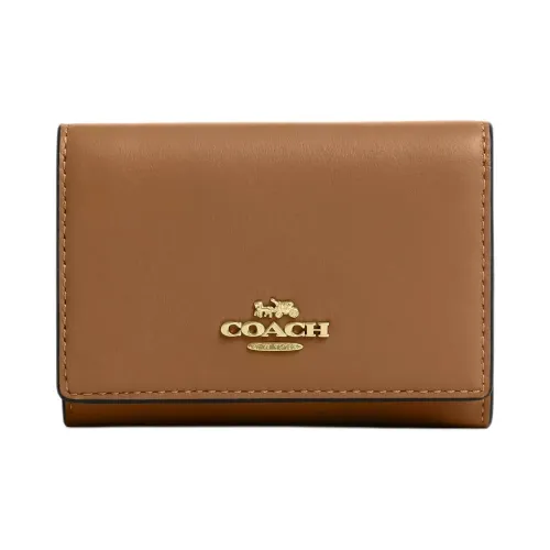 COACH Delicate Calfskin Wallet Micro Women's Brown