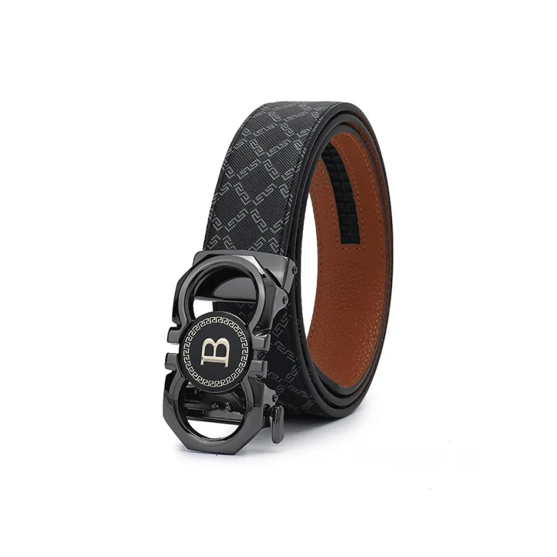 JONNY MOORE Top Grain Cow Leather Belts Unisex 3.5CM-3