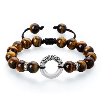 Lao Feng Xiang Tiger's Eye Stone Bracelets Unisex