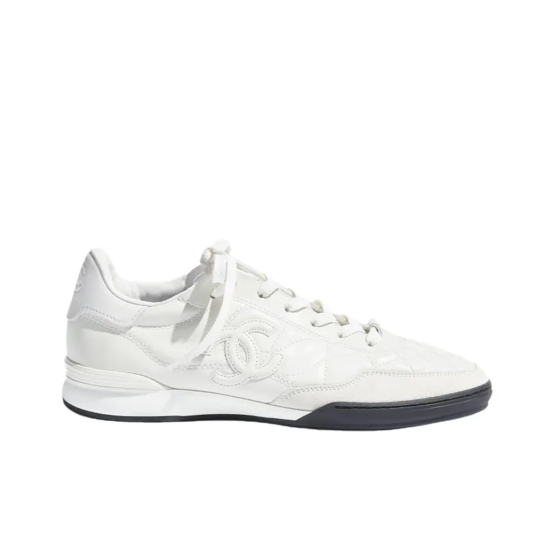 CHANEL 25S German Army Trainers Low Top Casual Shoes Women's White-1