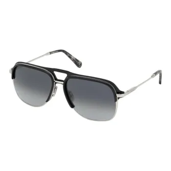 OMEGA Metal Aviator Sunglasses Men's Black