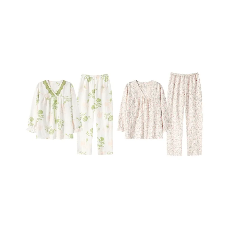 Herbal Primer Pajama Set Women's Combo Set-34