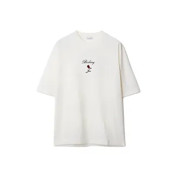 Burberry Floral Embroidered Crewneck T Shirt