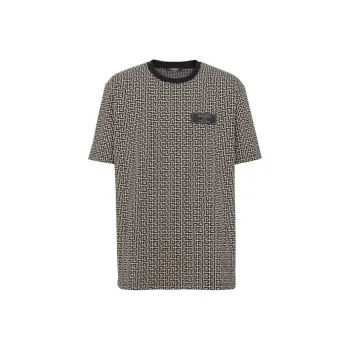 BALMAIN Monogram Jacquard Crewneck T-Shirt