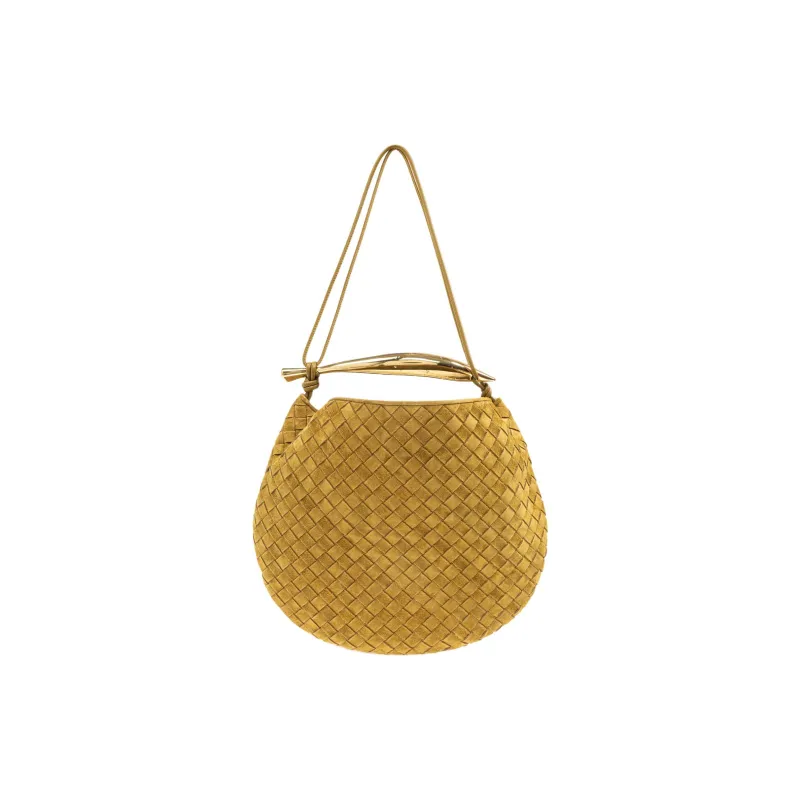 Bottega Veneta SARDINE Suede Shoulder Bag, Crossbody Bag, Handbag Large Size Women's Brown-0