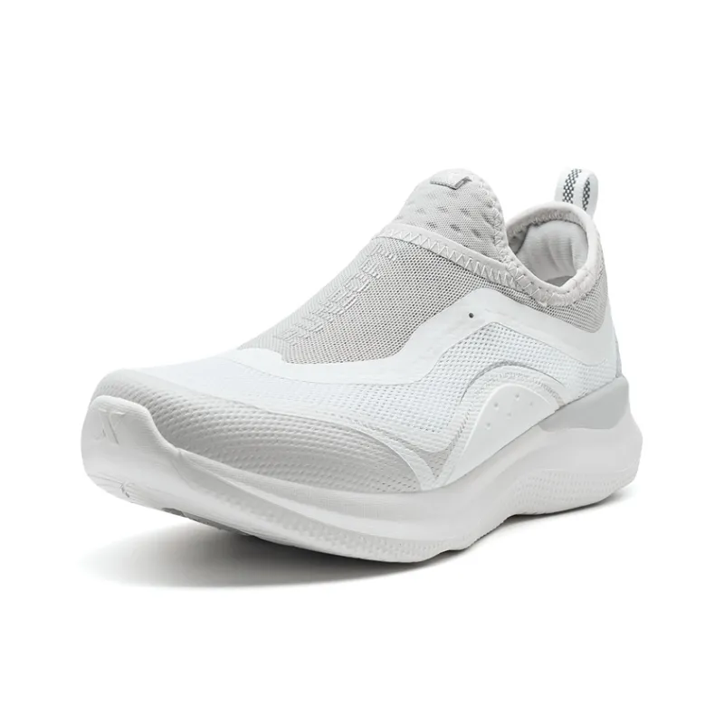 XTEP Soft Cube Breathable And Wear resistant Low Top Casual Running Shoes Women's White Silver-1