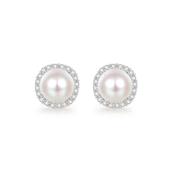 Mokinggran Pearl Stud Earrings Women's