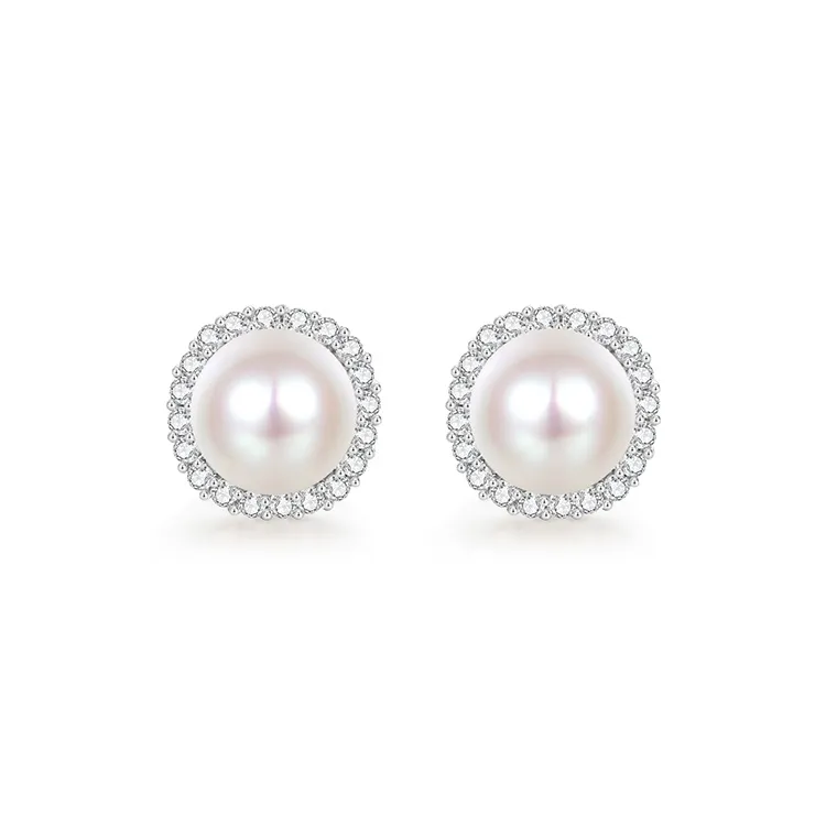 Mokinggran Pearl Stud Earrings Women's-0