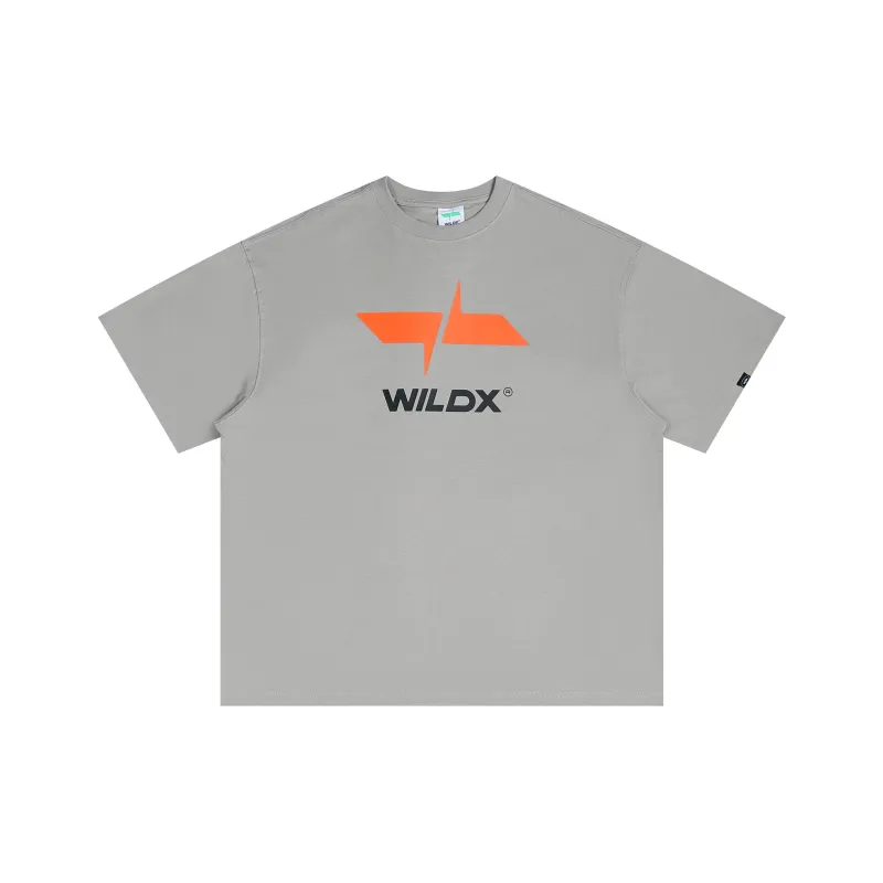 WILDX Summer Basic LOGO Short Sleeved T Shirts Unisex-6