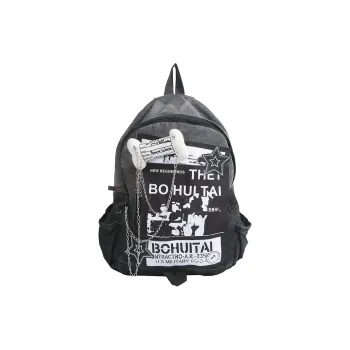 Parker Bear Fabric Backpack Unisex Black/Blue
