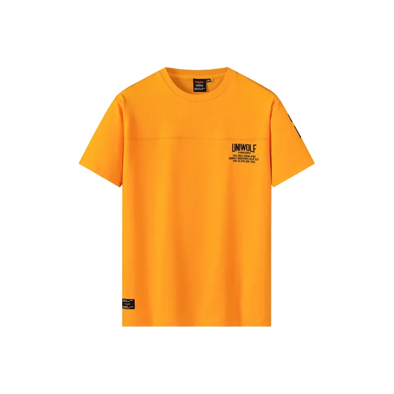 UNIWOLF Drop Shoulder Sleeve T Shirt Unisex Black-4