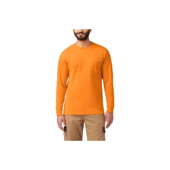 Dickies Heavyweight Long Sleeve Pocket T-Shirt T-Shirt Men's Orange