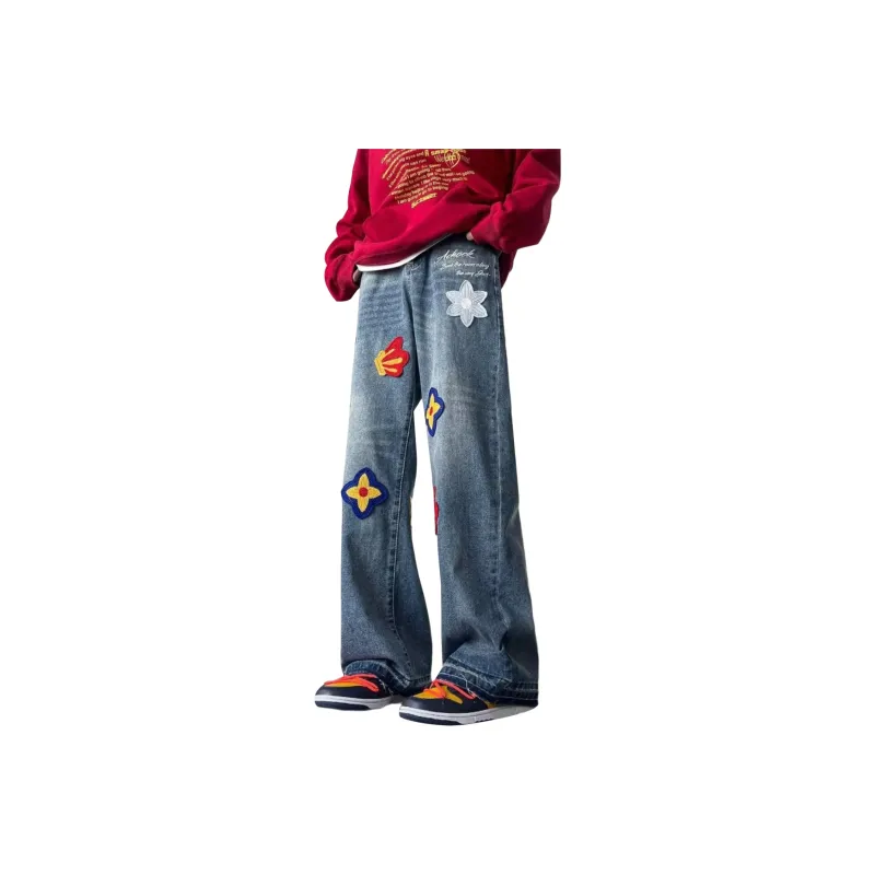 PAINT STAIN Jeans Unisex Blue-0