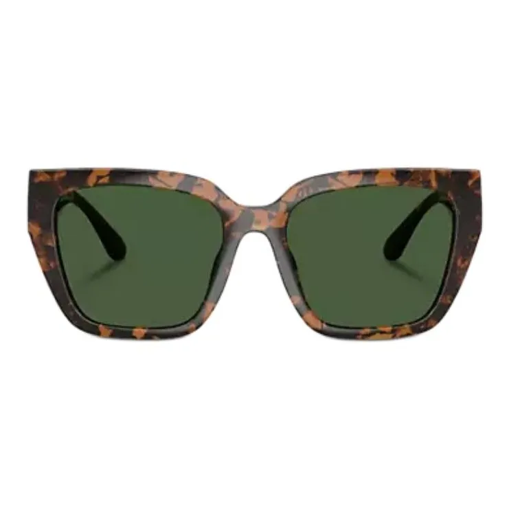 COACH Plastic Cat Eye Sunglasses Women's Black Brown-1