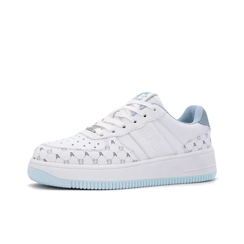 ALI THE FOX Skateboard Shoes Unisex Low Top Milk Tea Powder/Iceberg Blue-11