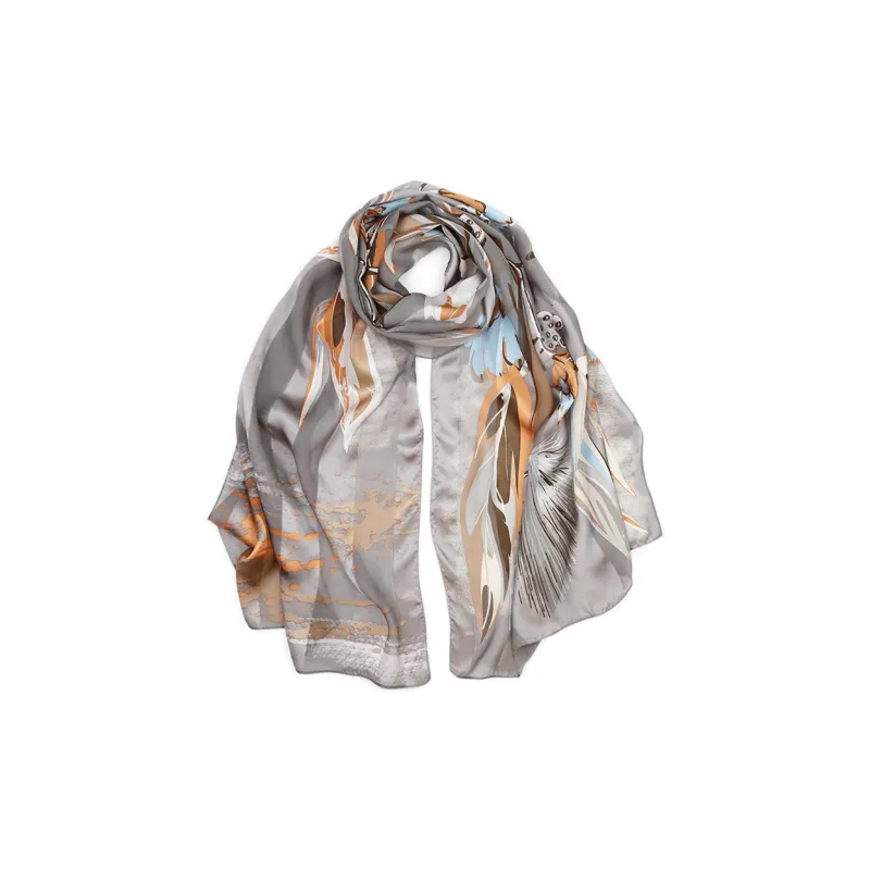 MARJAKURKI Silk Long Scarf Women's-1