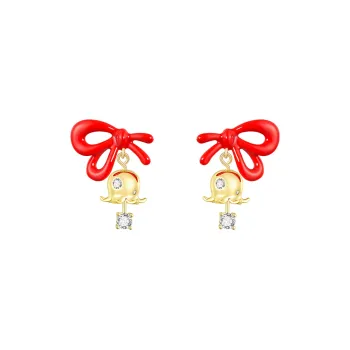 Social Talent 18K Gold Plated Copper Stud Earrings Women's