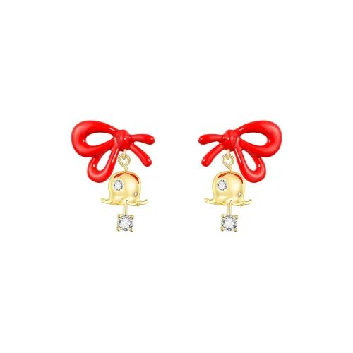 Social Talent 18K Gold Plated Copper Stud Earrings Women's