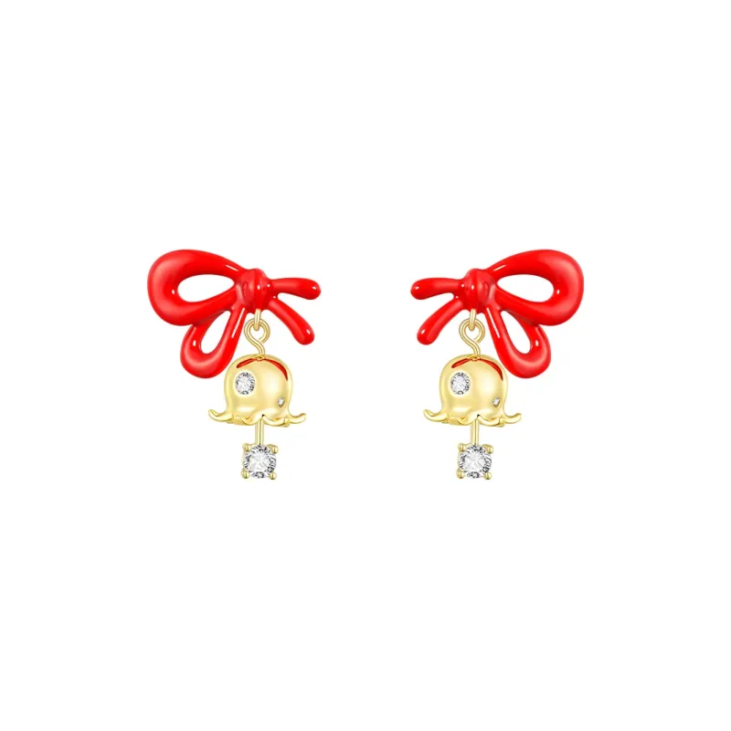 Social Talent 18K Gold Plated Copper Stud Earrings Women's-0