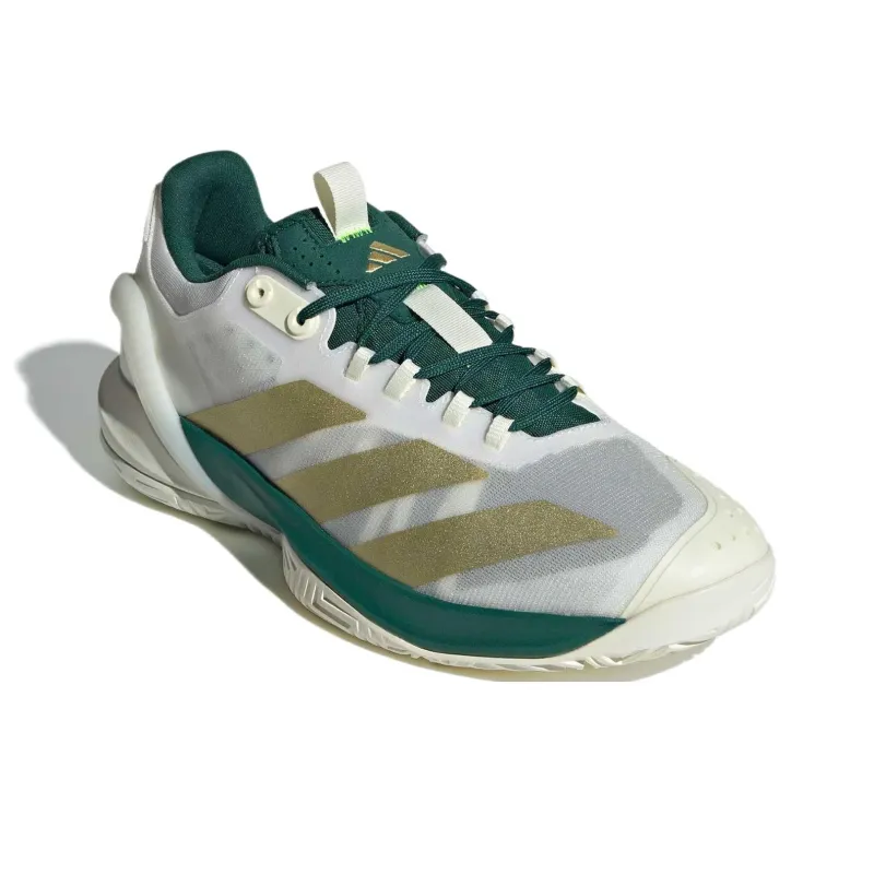 Adidas Adizero Cybersonic 2 Breathable Low Top Tennis Shoes Men's White Green-2