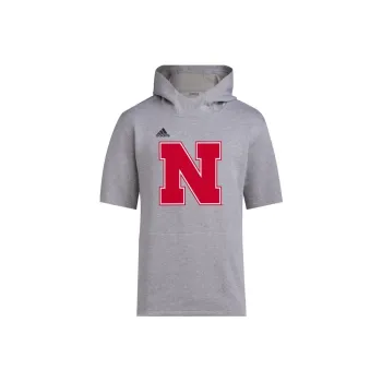 Adidas Nebraska Baseball Short Sleeve Hoodie