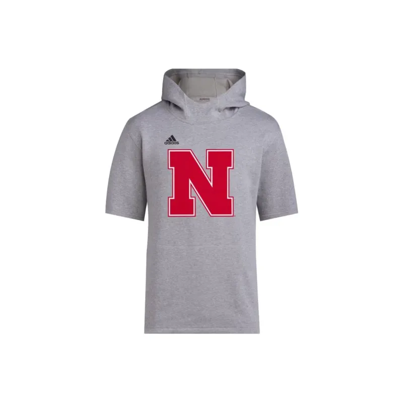 Adidas Nebraska Baseball Short Sleeve Hoodie-0
