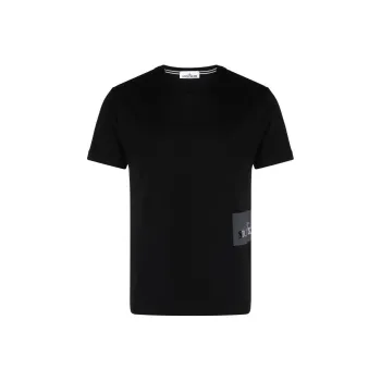 STONE ISLAND Logo Printed Crewneck T Shirt