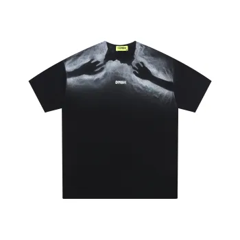DNBH Loose Fit Casual 100% Cotton Couple Crew Neck Pullover Versatile Short Sleeved T Shirts Unisex