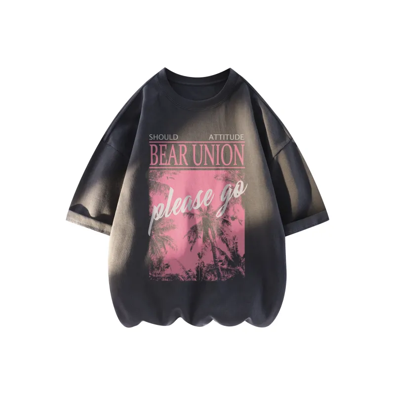 BEAR UNION Drop Shoulder Sleeve T Shirt Unisex-6