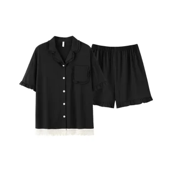 PBENO PD Pajama Set Women's Pure Black