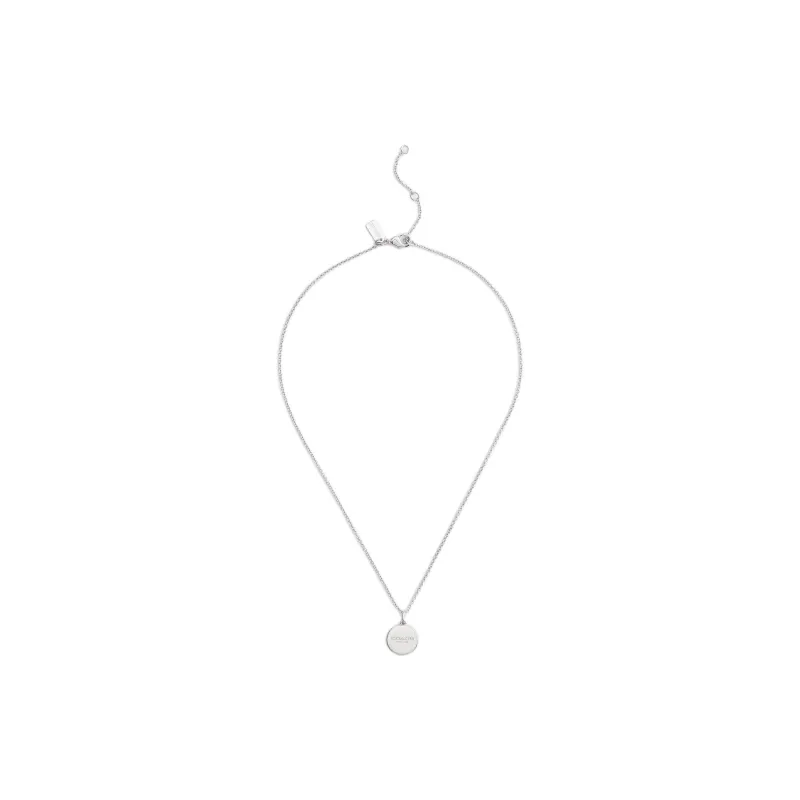 COACH Brass Plated Necklaces Women's Silver-1