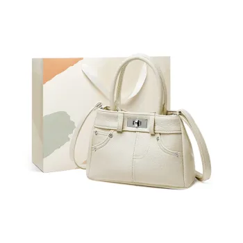 15 MINS Synthetic Leather Tote Handbag Shoulder Bag Crossbody Bag Regular Women's Ecru/Brown/Black