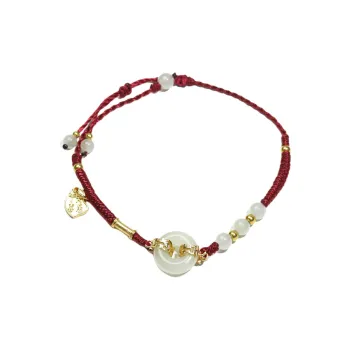 Cuizu Hetian Jade Bracelets White Jade/Pale Greenish White Jade Unisex