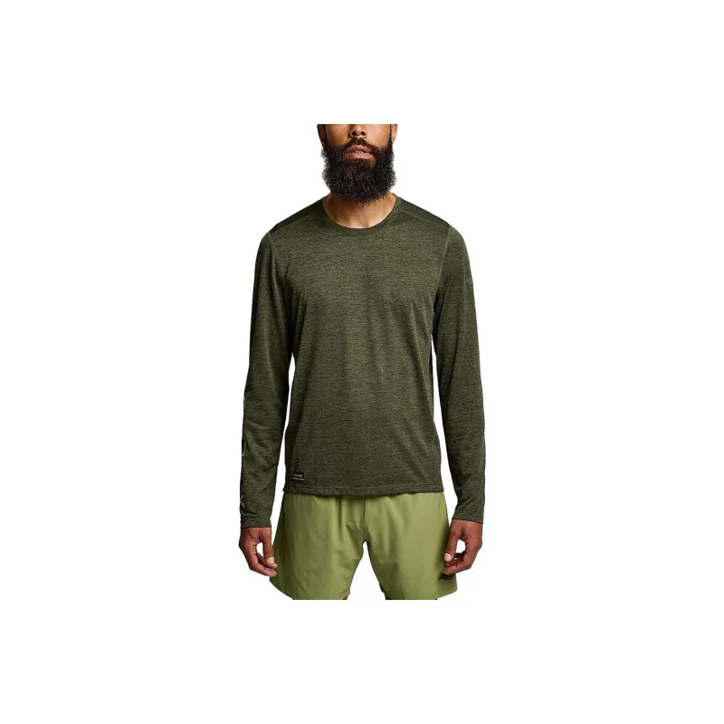 Saucony Stopwatch T Shirts Men Green-0