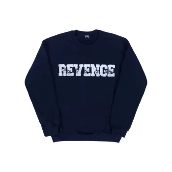 Revenge BULLET HOLE CREWNECK NAVY T-Shirt Unisex Marine Blue