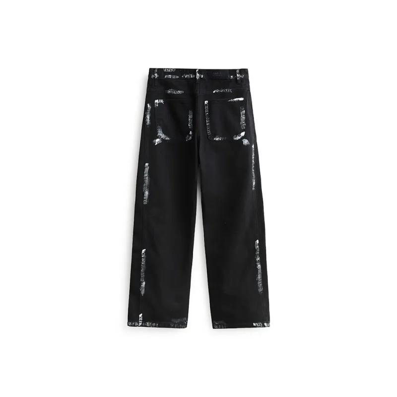 ZENGZHI Jeans Unisex Black-1