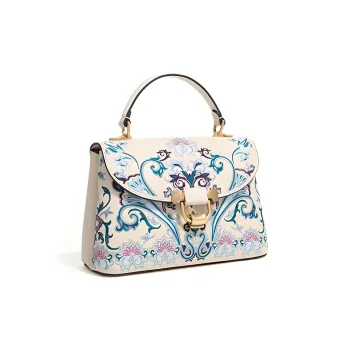 Forever Lucky Cow Leather One Shoulder Handbags Women's Moon White Amber